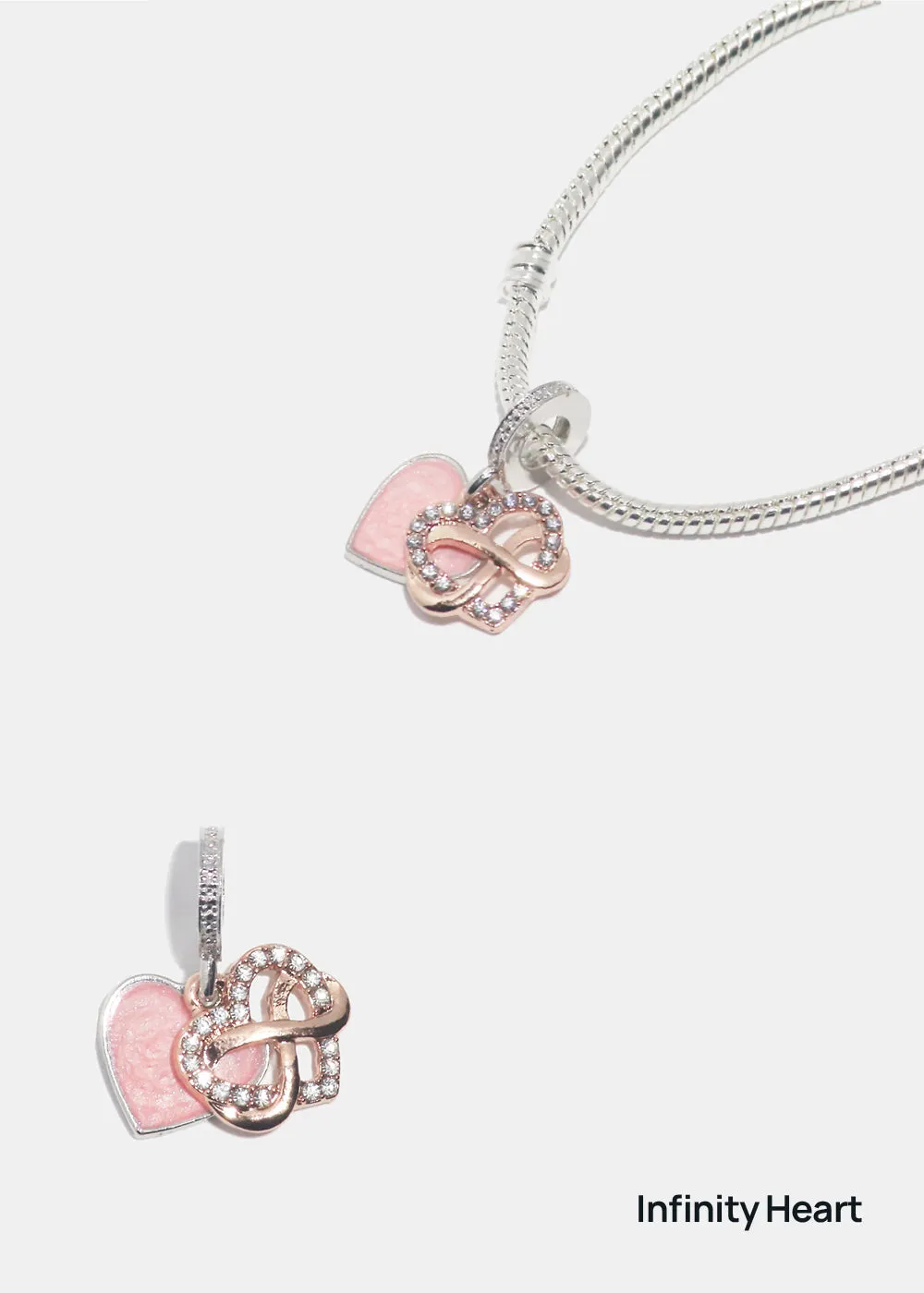 Miss A Bead Charm - Dangling Hearts