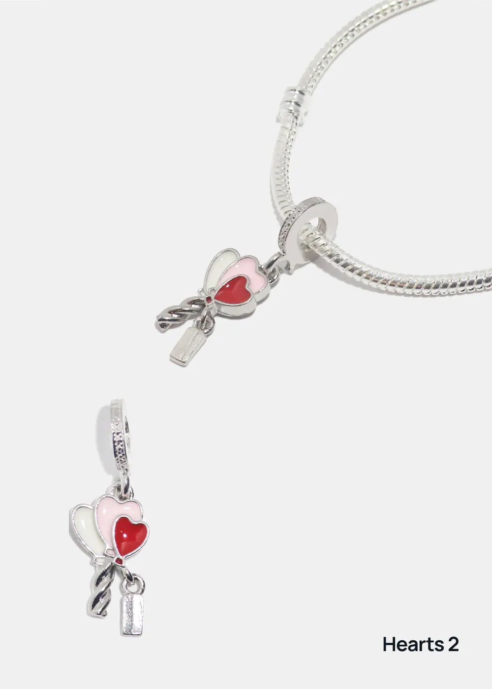 Miss A Bead Charm - Dangling Hearts