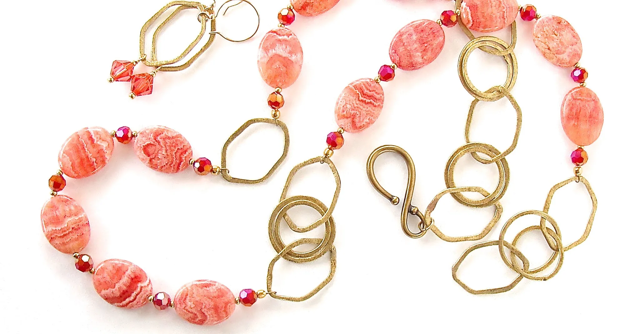 Moina: Coral Pink Necklace Set