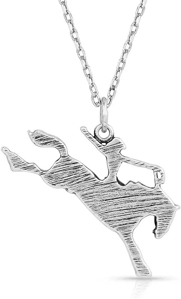 Montana Silversmiths Western Men's Necklace (Saddle Bronc Rider)