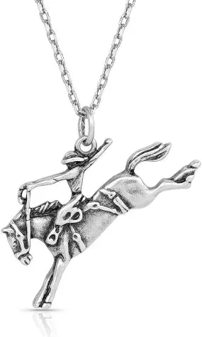 Montana Silversmiths Western Men's Necklace (Saddle Bronc Rider)