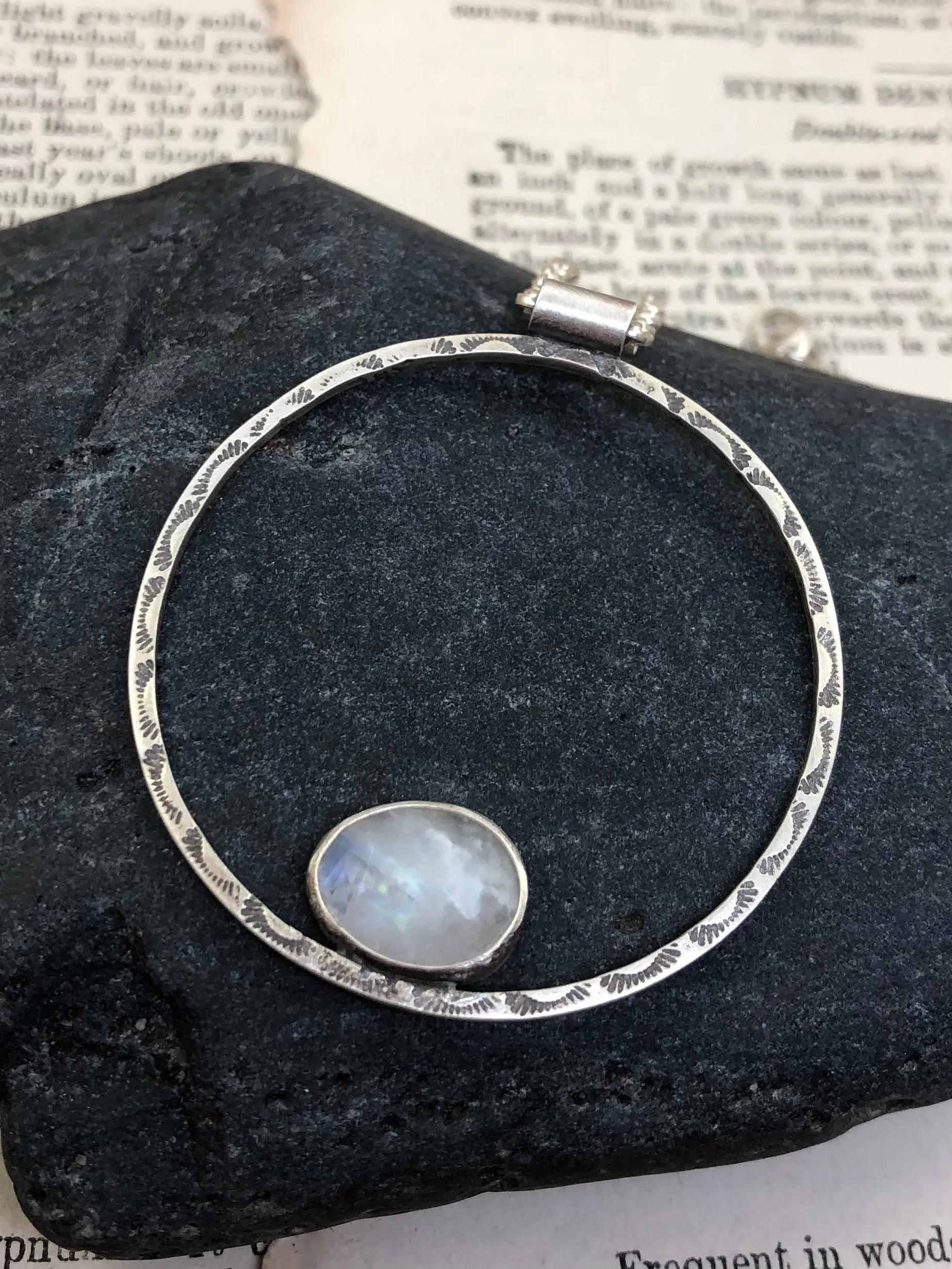 Moonstone Circle Necklace