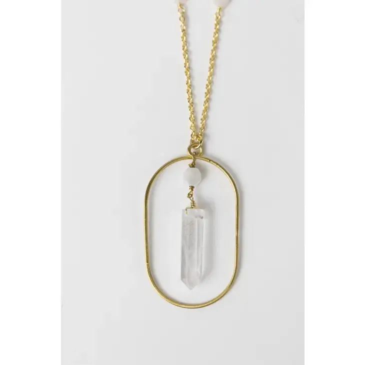 Moonstone Ellipse Necklace