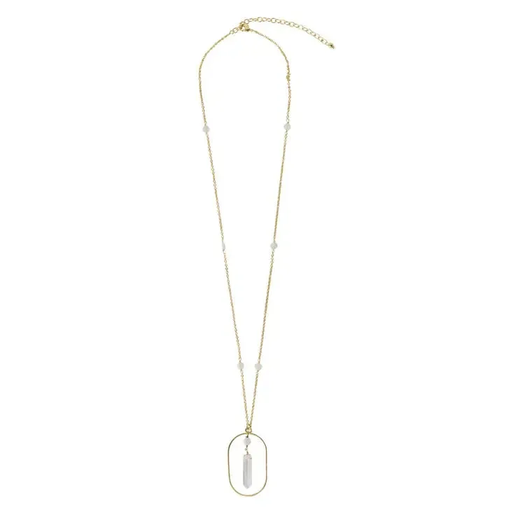 Moonstone Ellipse Necklace