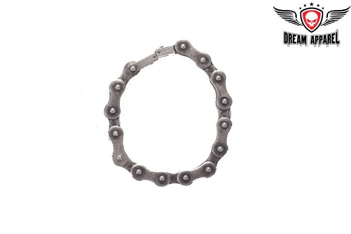 Motorcycle Brushed Stainless Steel Chain Bracelet