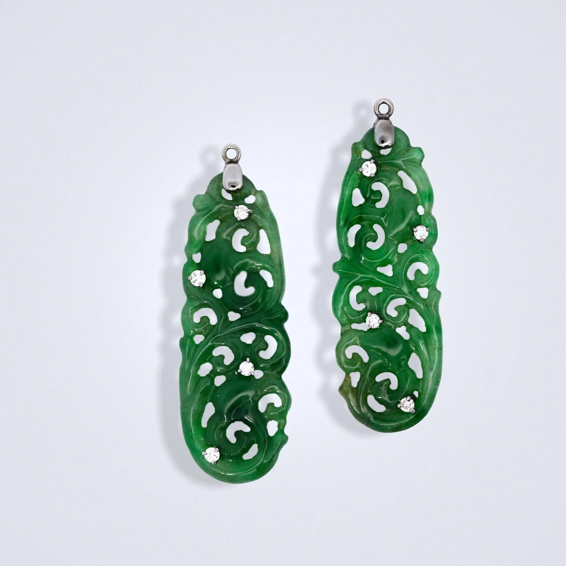 Multiwear Jadeite Diamond Earrings