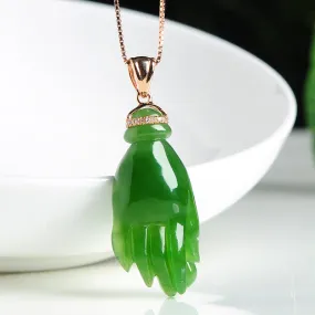 Natural Jade Pendant Nephrite Gold Pendant PT139