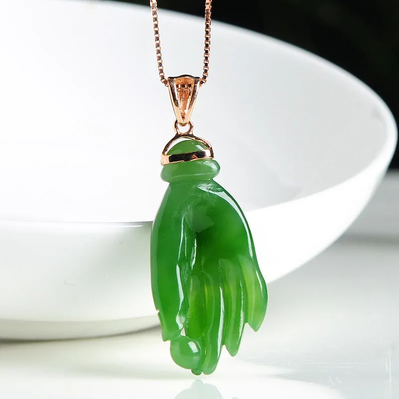 Natural Jade Pendant Nephrite Gold Pendant PT139