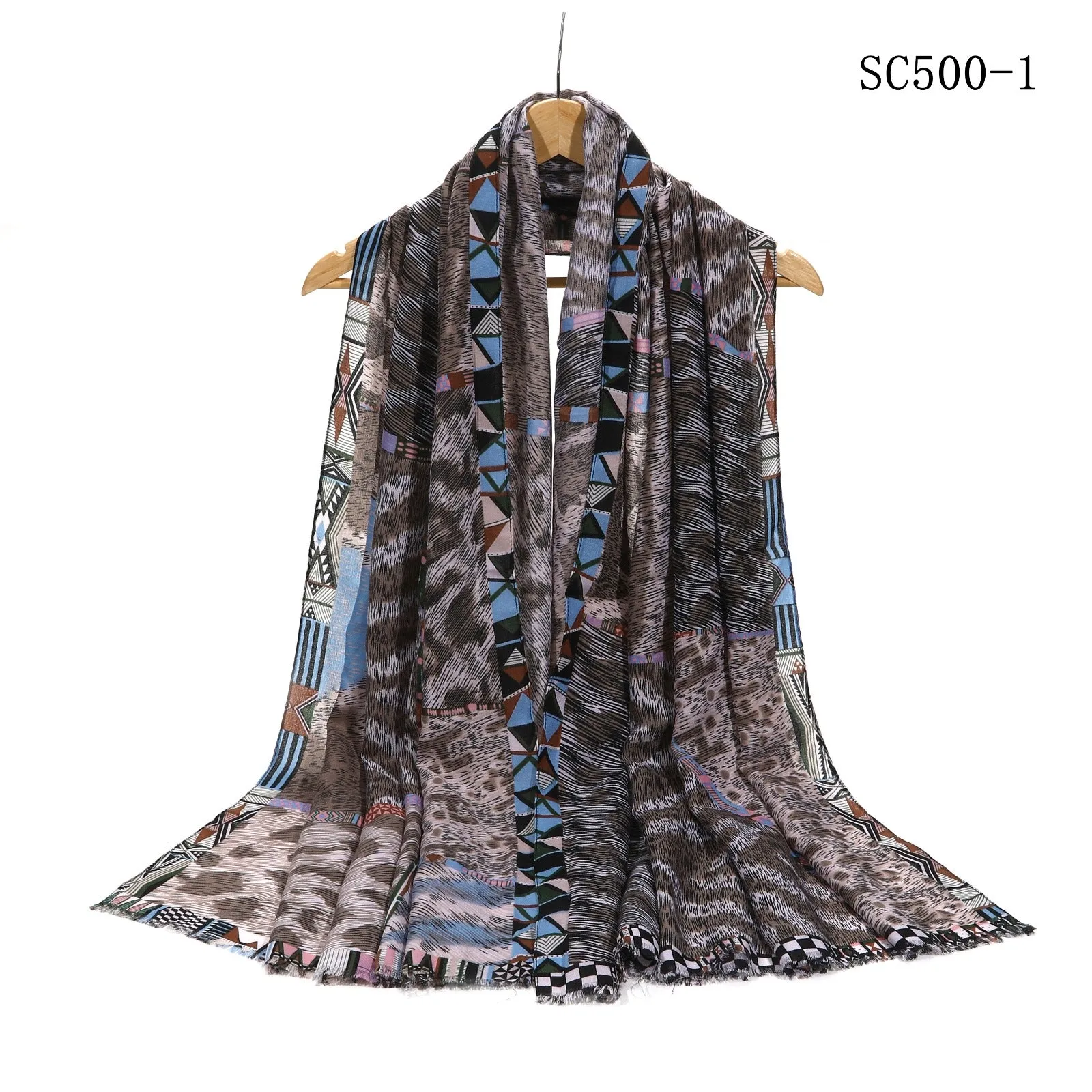 New Women Printed Cotton Viscose Multifunctional Scarf for all Season One Size (180cm X 88cm)