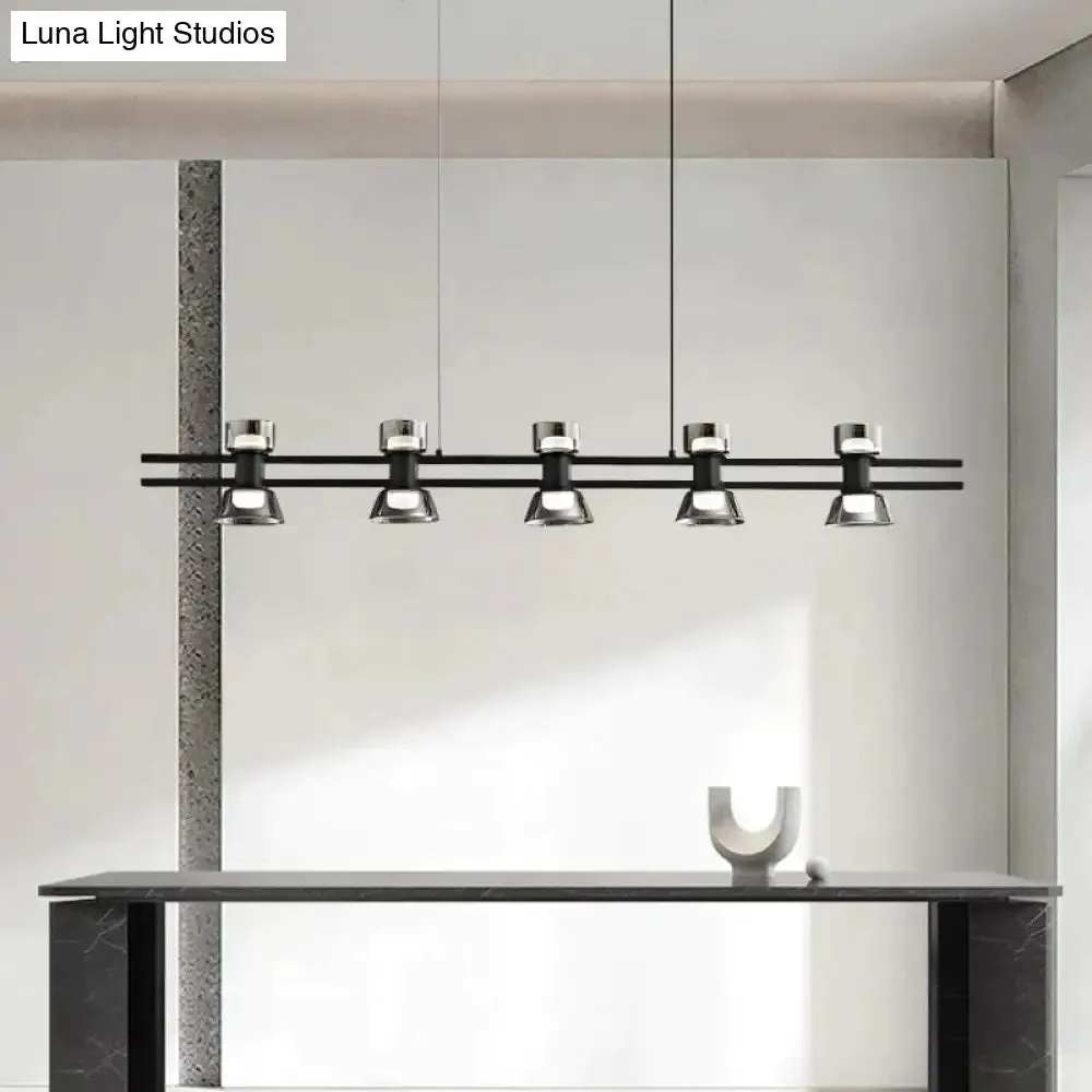 Nordic modern minimalist light luxury bar LED strip lamp kitchen island table Light fixture