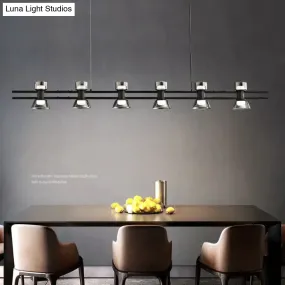 Nordic modern minimalist light luxury bar LED strip lamp kitchen island table Light fixture