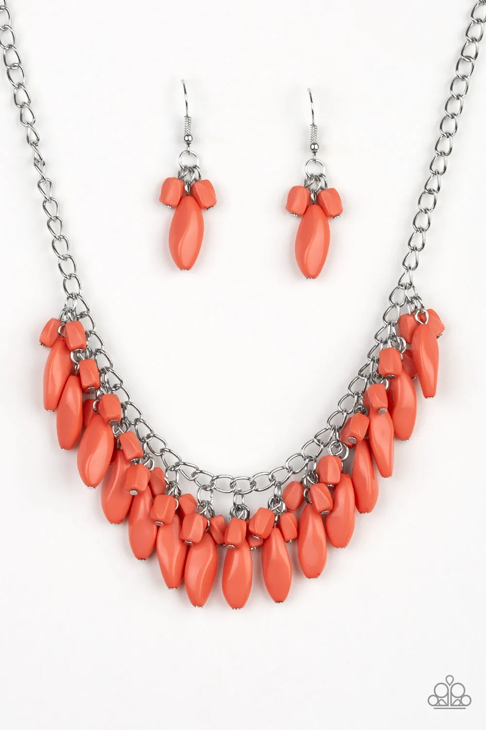 Open Door Jewelry - Bead Binge - Orange Necklace - Paparazzi Accessories