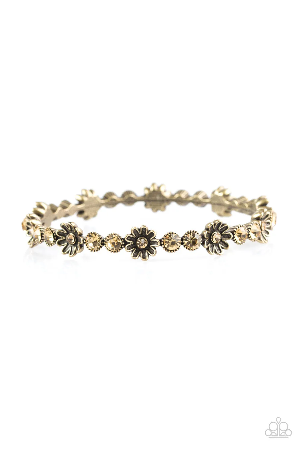 Open Door Jewelry - Daffodil Diva - Brass Bracelet - Paparazzi Accessories