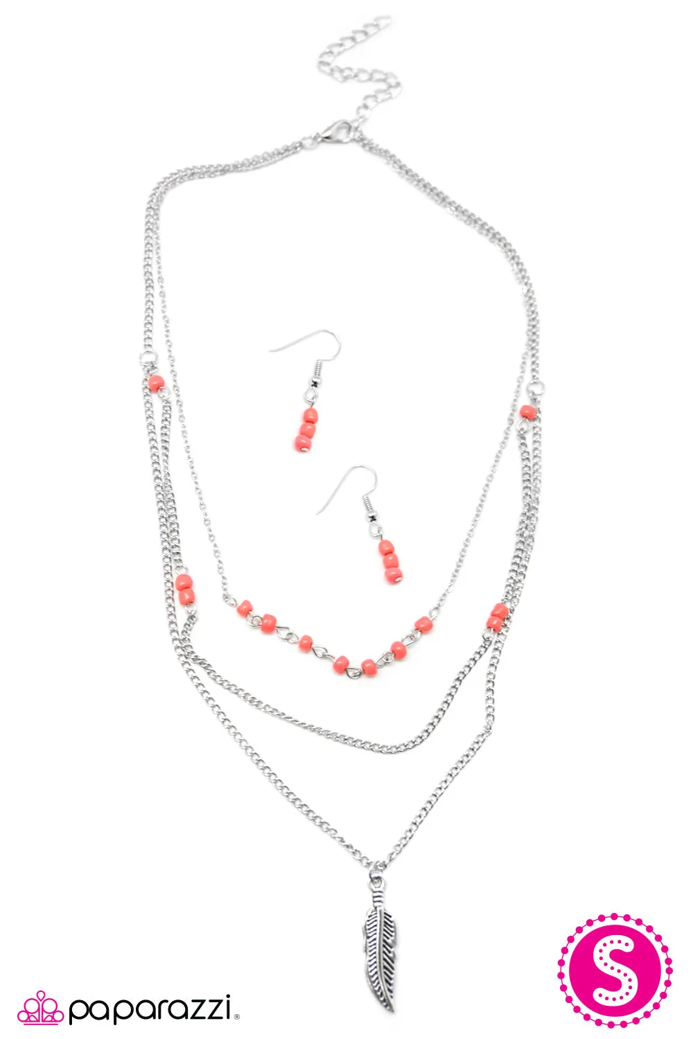 Open Door Jewelry - Early Bird - Coral Necklace - Paparazzi Accessories