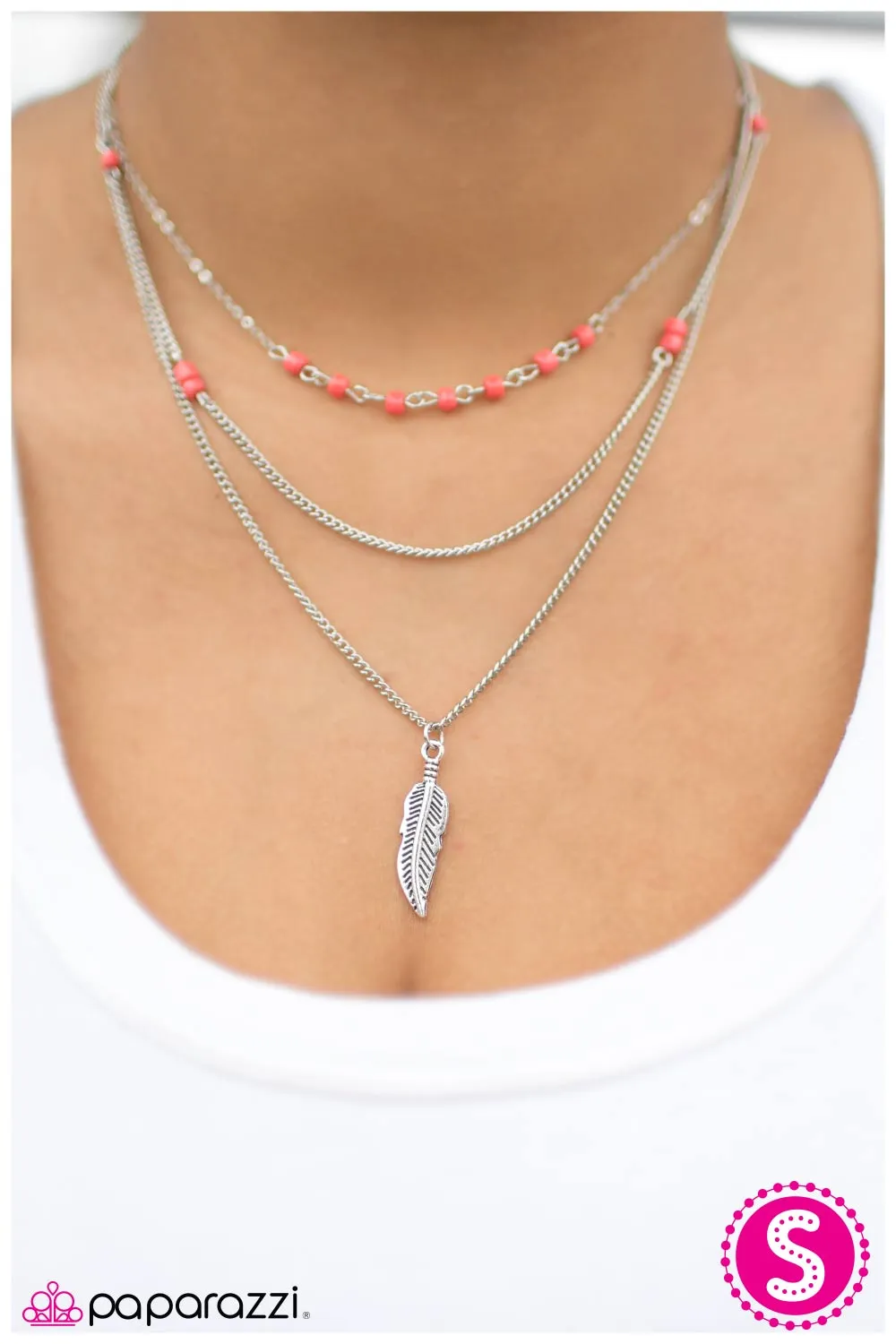 Open Door Jewelry - Early Bird - Coral Necklace - Paparazzi Accessories