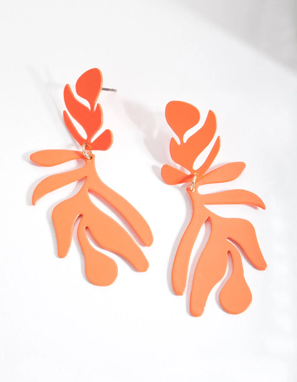 Oversized Coral Drop Earrings