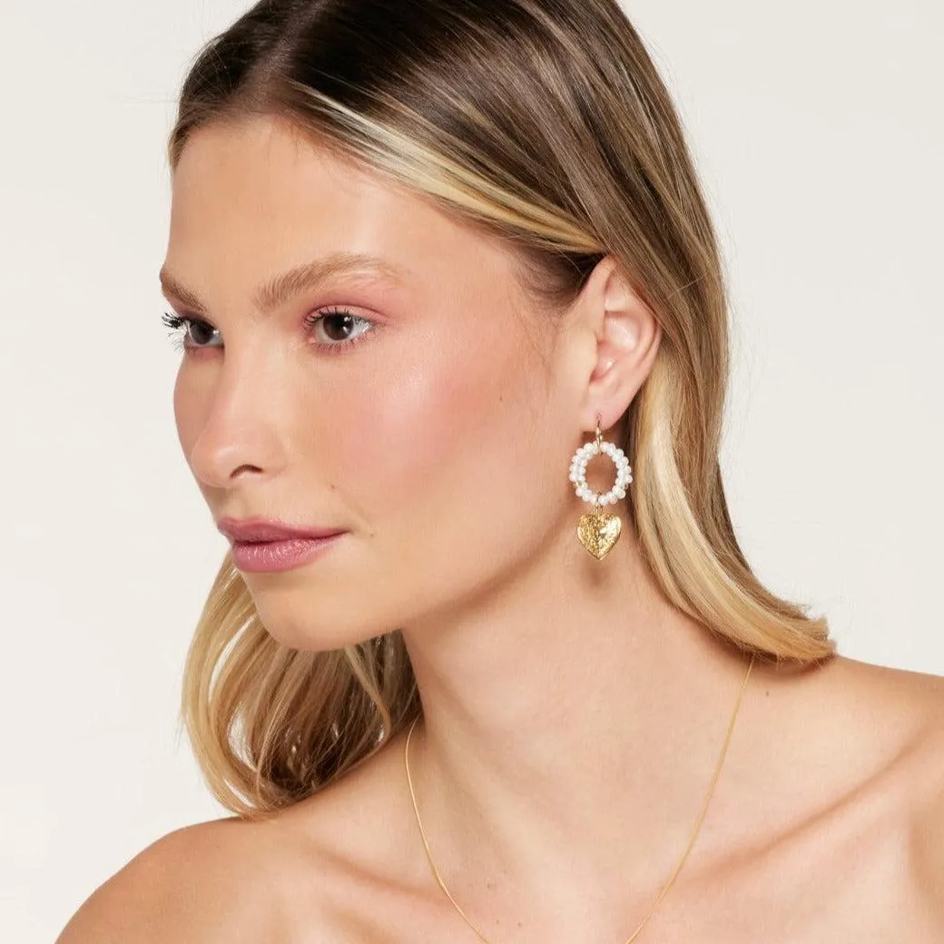 Pearl Love Notes Hoops