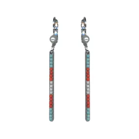 Petite Bar Leverback Earrings in "Mythical Dusk" - Rhodium