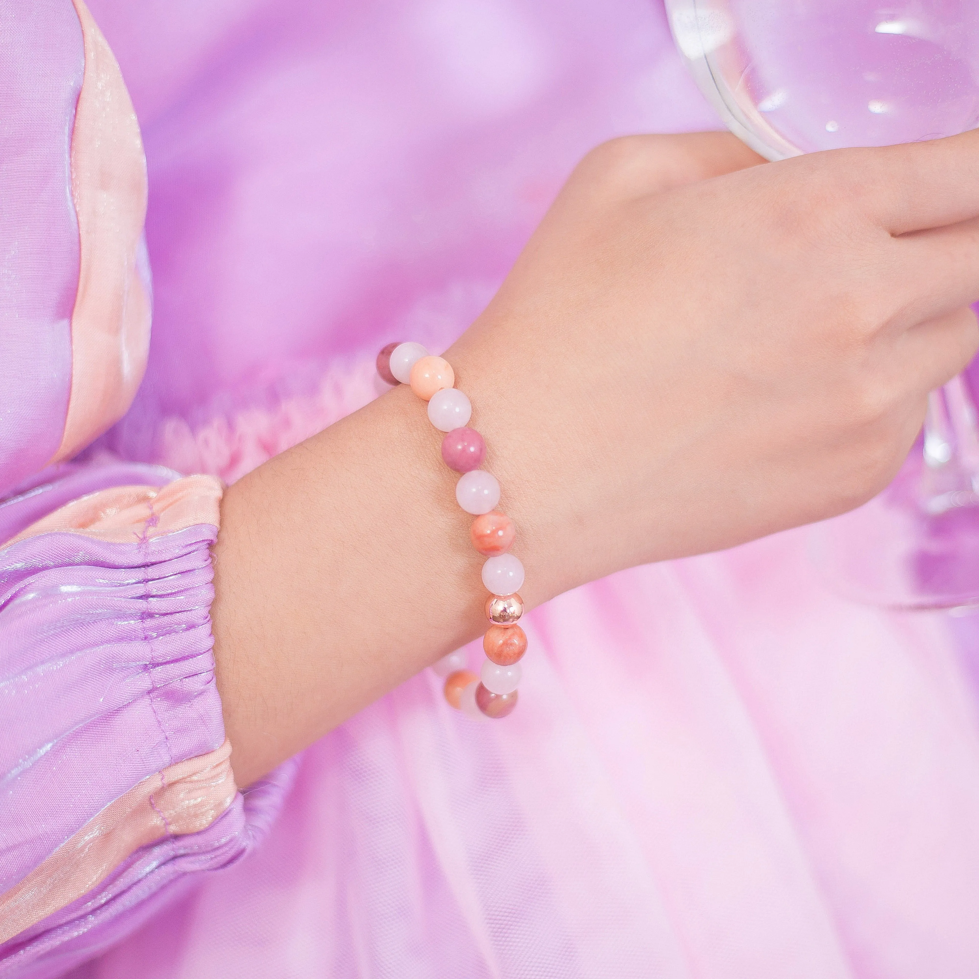 Pink Crystal Love Bracelet