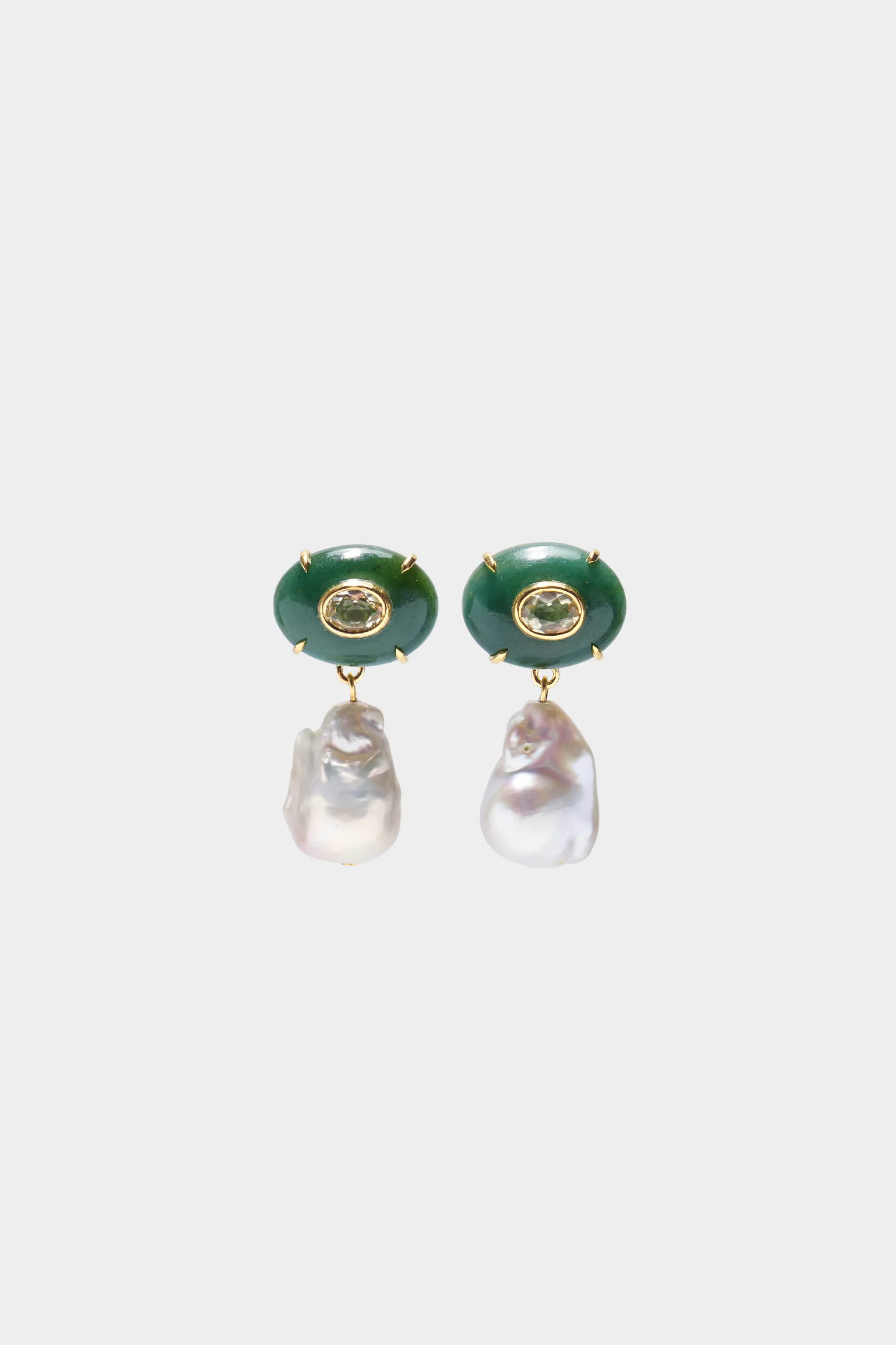 Plaza Pearl Earrings, Jade