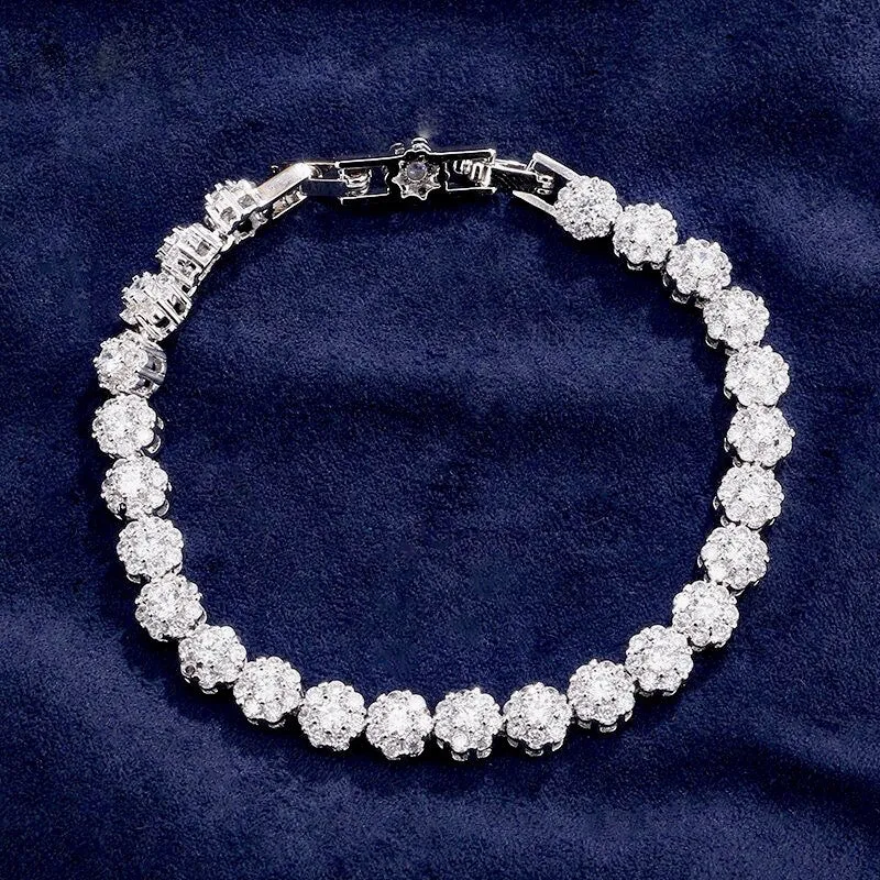 "Ingrid" - Cubic Zirconia Bridal Bracelet - Available in Rose Gold and Silver