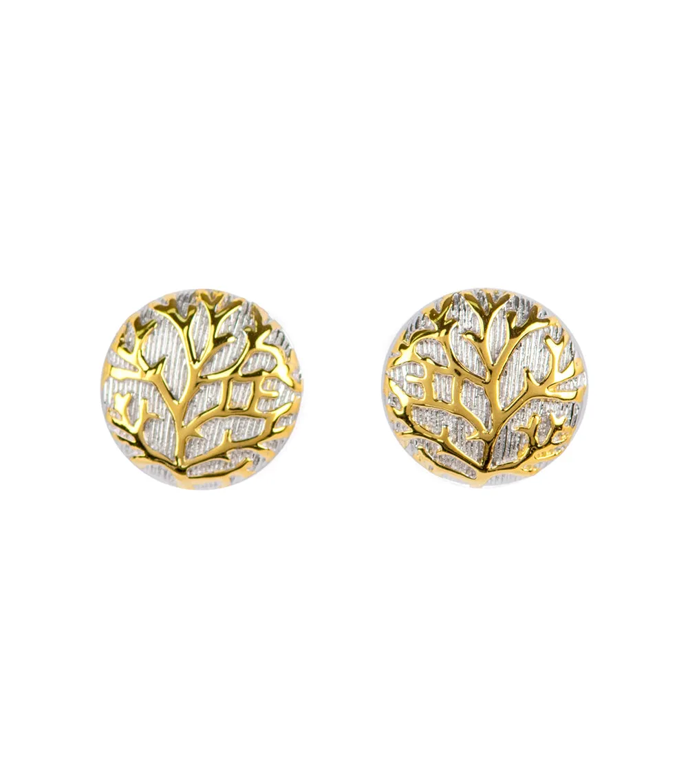 "Puna" Coral Reef Stud Earrings