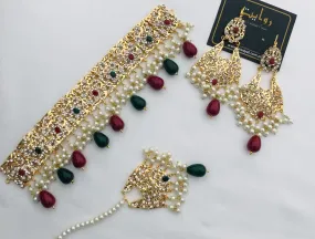 Rawayat Hyderabadi Choker Set-11 (Multi)