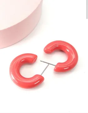 Resin Hoop Earrings