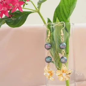 Royal Plumeria Drop Earrings