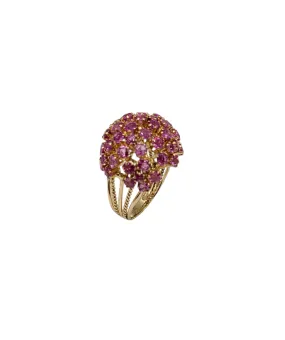 Ruby Pompom Ring