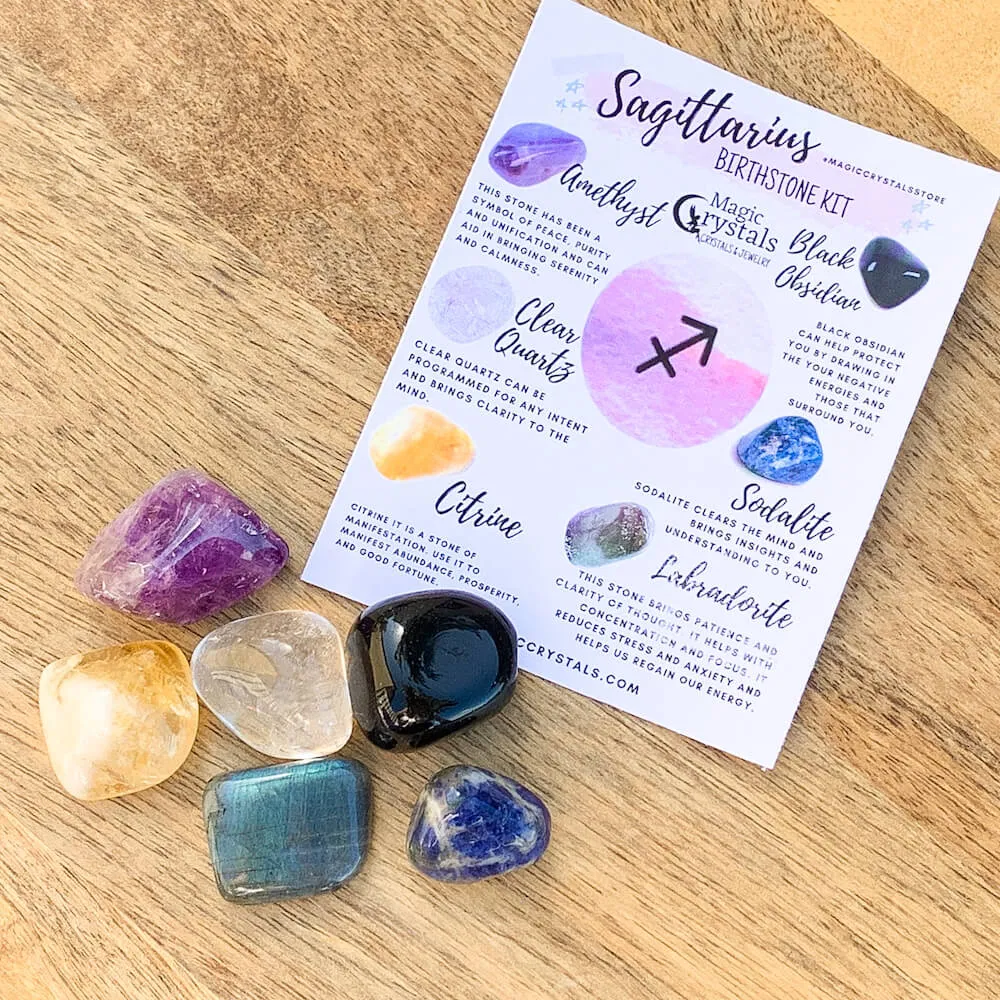 Sagittarius Birthstones Crystal Set