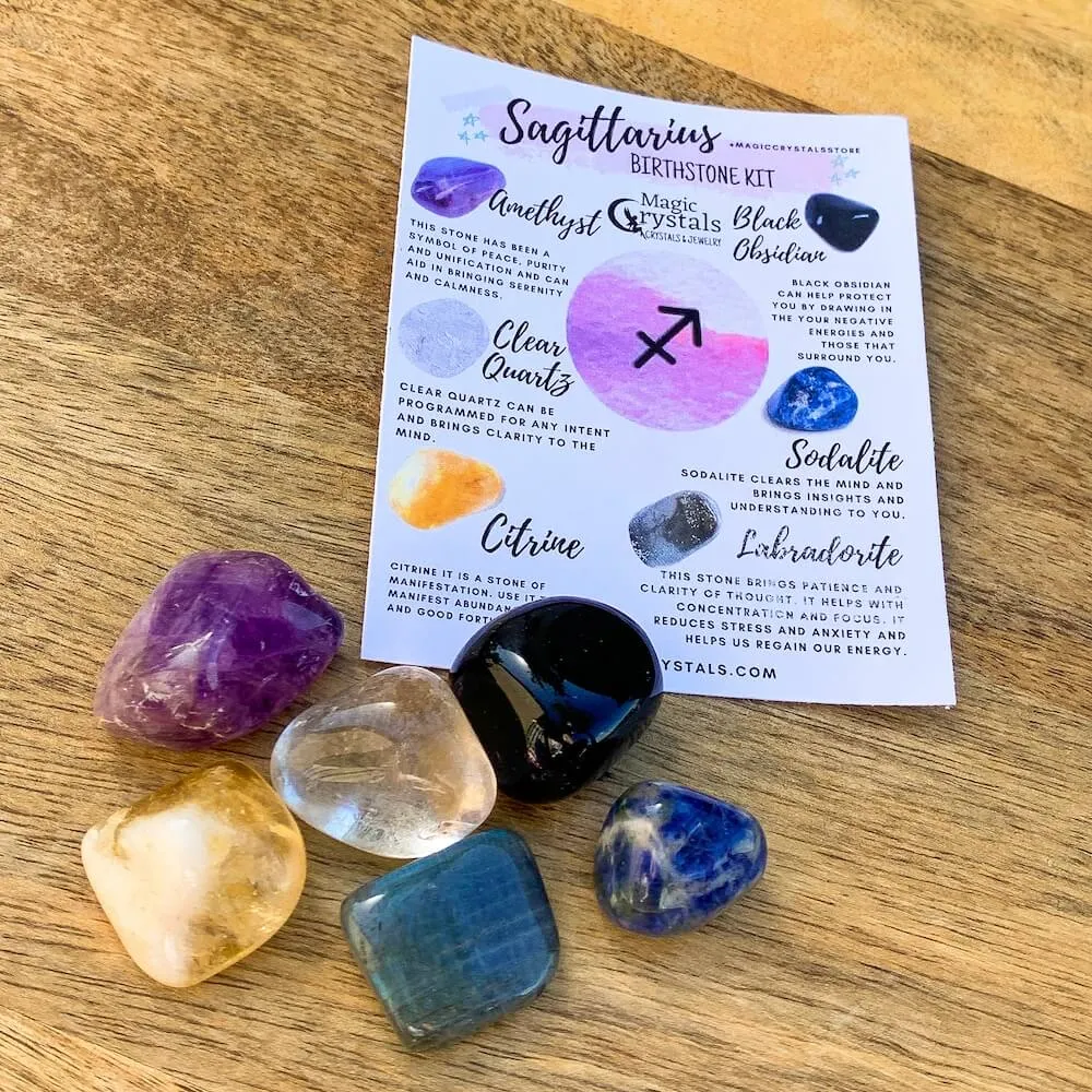 Sagittarius Birthstones Crystal Set