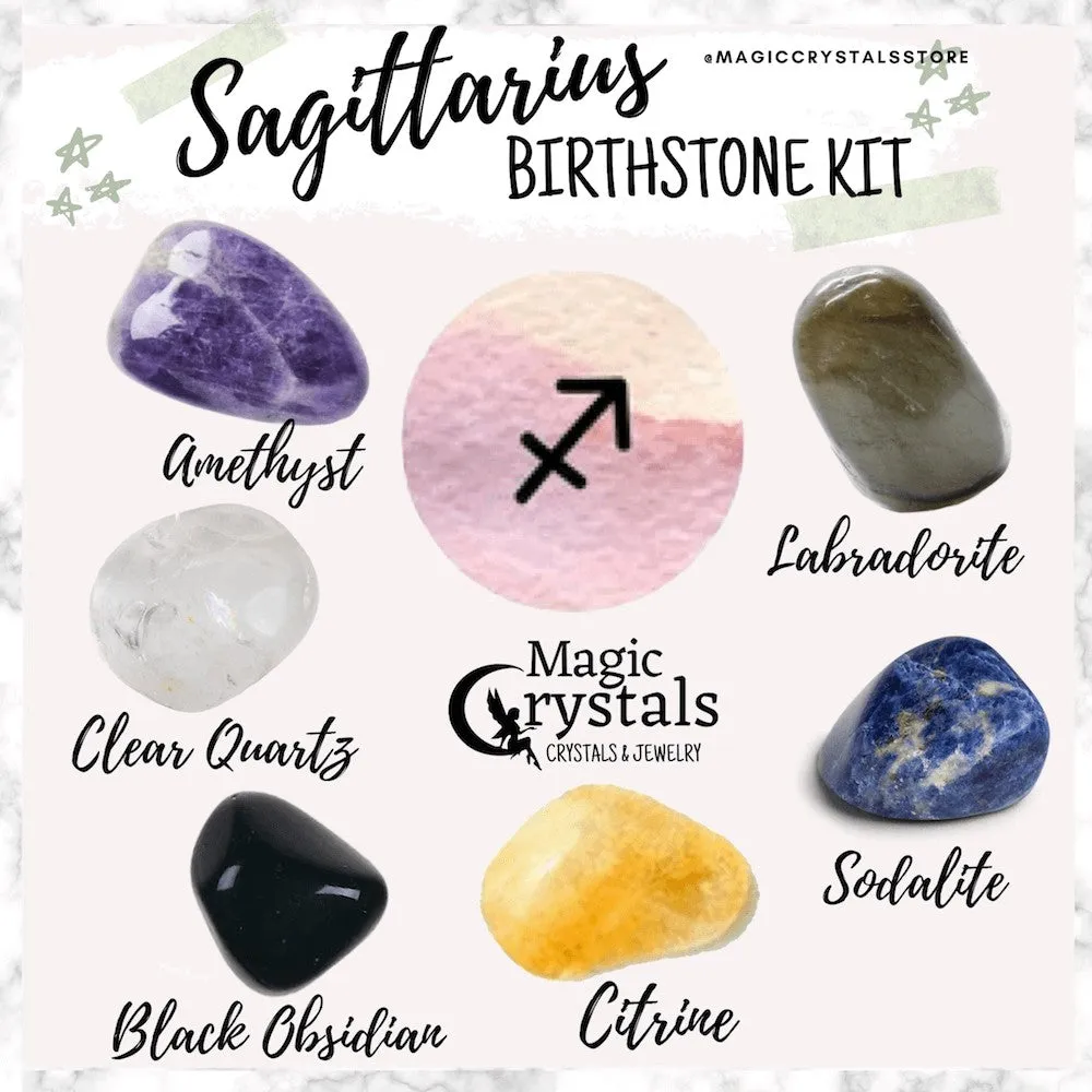 Sagittarius Birthstones Crystal Set