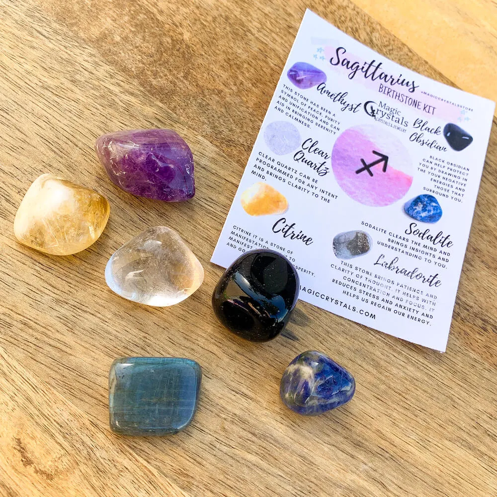 Sagittarius Birthstones Crystal Set