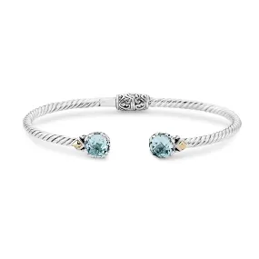 Samuel B. Blue Topaz Birthstone Glow Bangle Bracelet - December