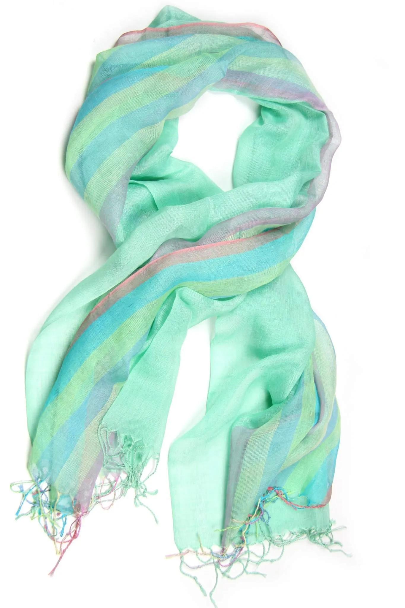 Scarf / Green Mint / Linen Cotton / Pastel / Unisex