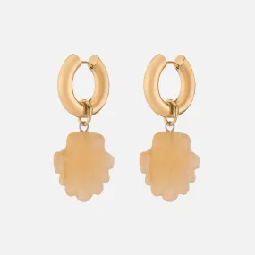 Shell We Dance Earring, Yellow Jade