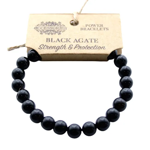 Shop the Powerful Black Agate Bracelet - Enhance Protection, Success, and Courage | Ancient Wisdom