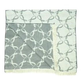 Signature Brushed Silk Scarf In Palladium