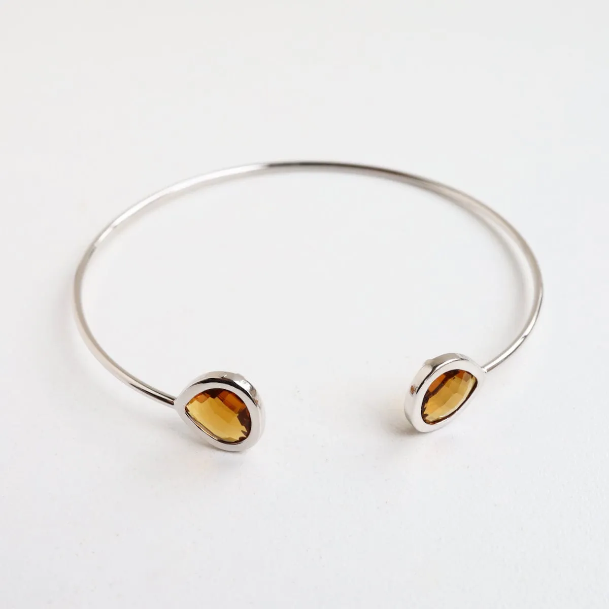 Silver Brown Topaz Bracelet