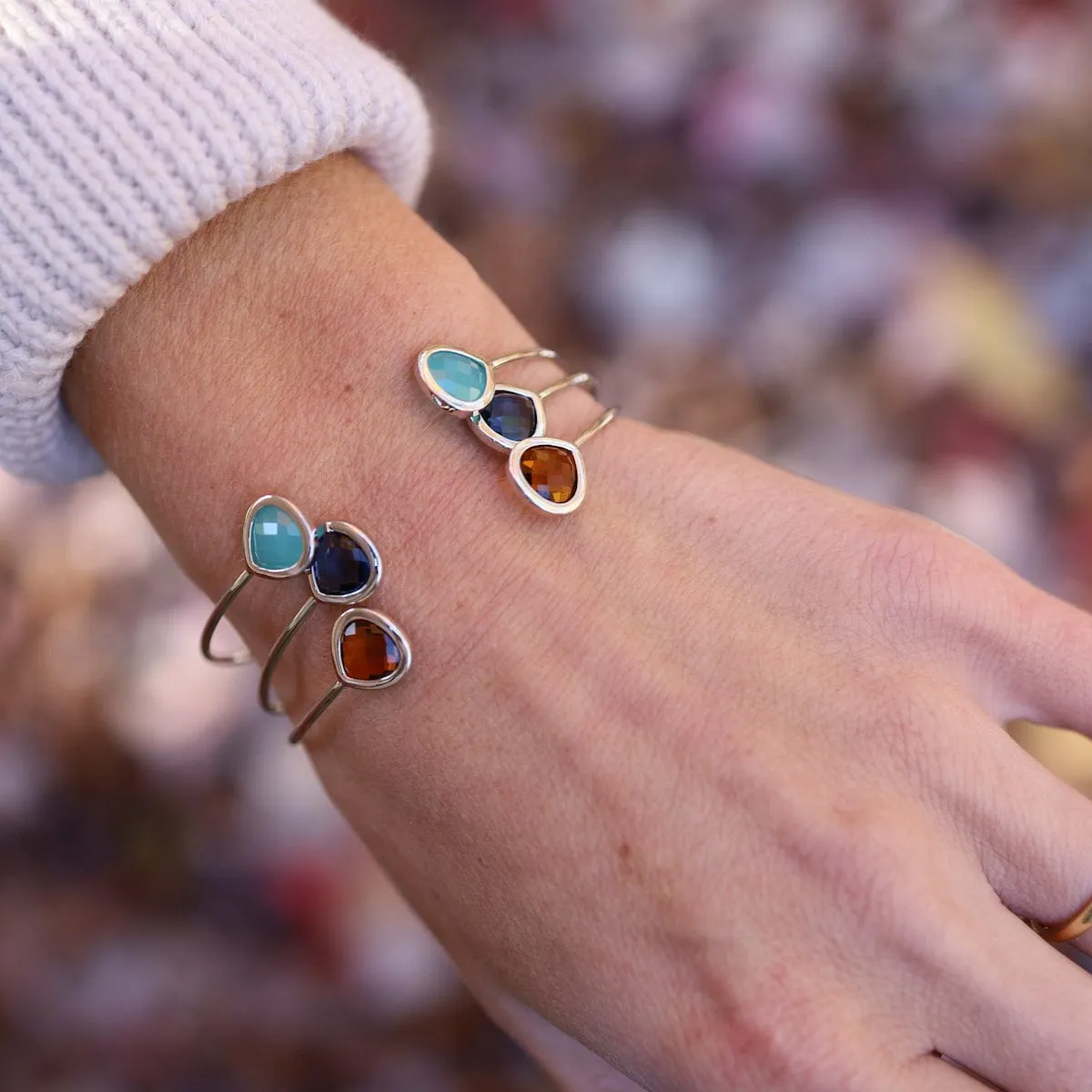 Silver Brown Topaz Bracelet