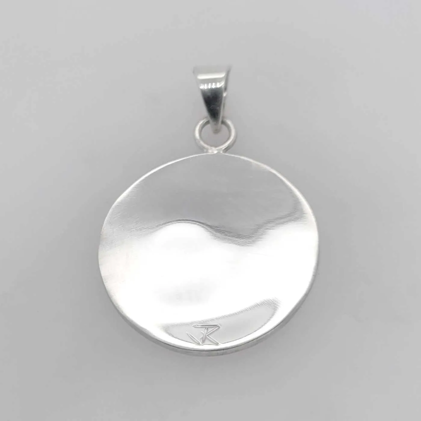 Silver Round Eagle Spirit Pendant