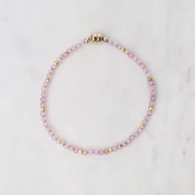 Single Strand Pink Topaz Magnetic Bracelet