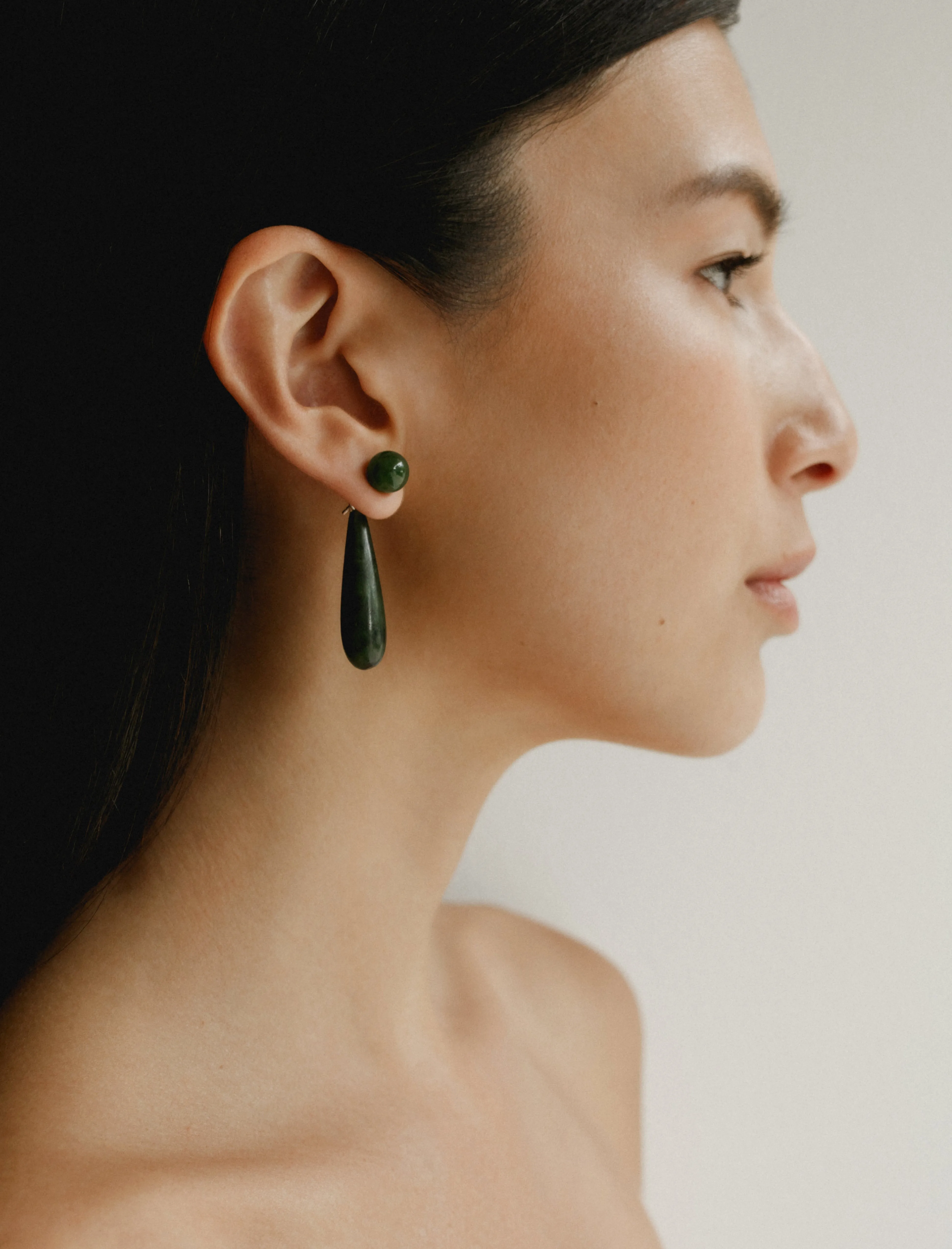 Small Angelika Earrings Jade