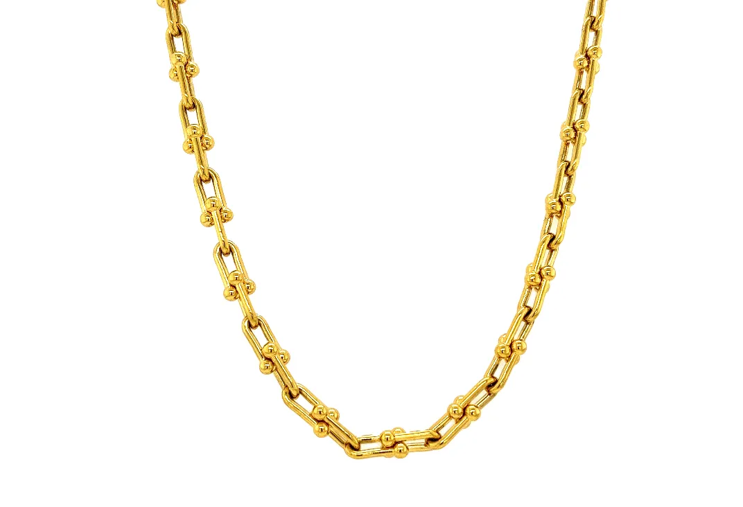 Small "HARDWARE " Gold Plated Necklace