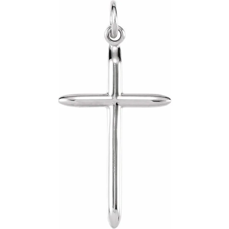 Sterling Silver 25.7x14 mm Cross Pendant