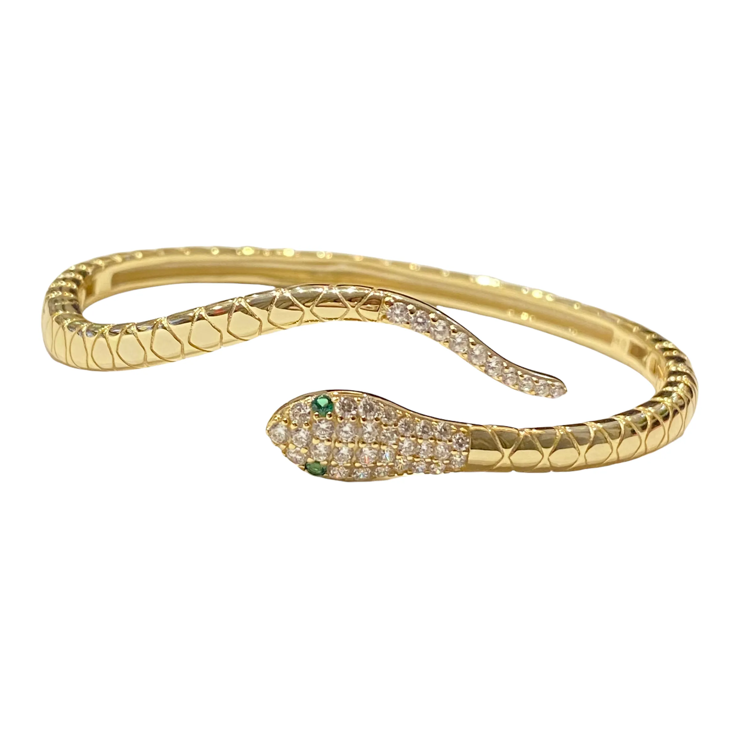 Sterling Silver Sassy Snake Cuff Bracelet