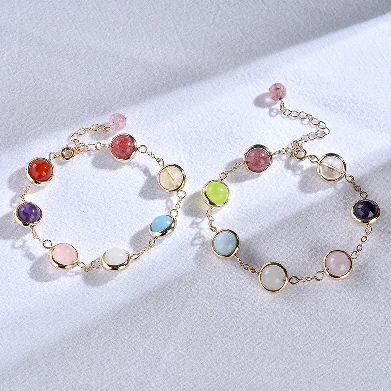 Sweet Sen Crystal Bracelet: Sterling Silver Korean Design