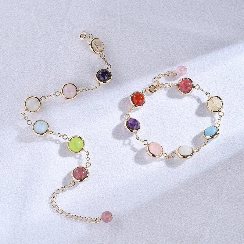 Sweet Sen Crystal Bracelet: Sterling Silver Korean Design