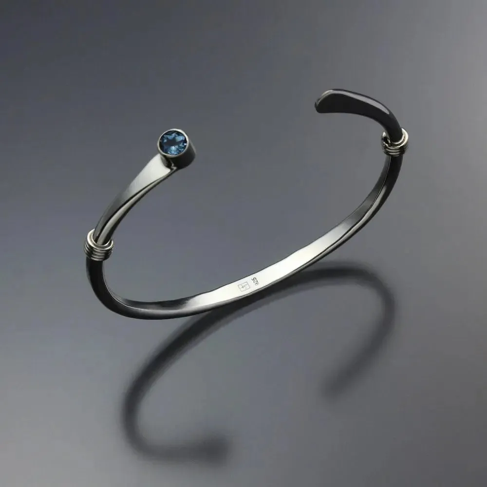 Swiss Blue Topaz Bracelet BRA021WTZ Sterling Silver Sterling Silver by John Tzelepis Jewelry